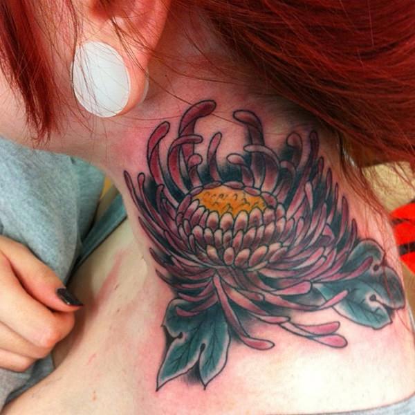 Chrysanthemum tattoo design design, idea 14