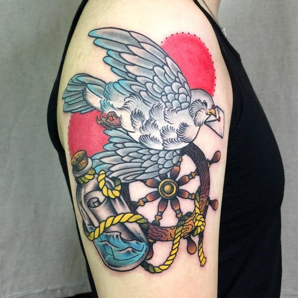 Dove tattoo design, idea 62