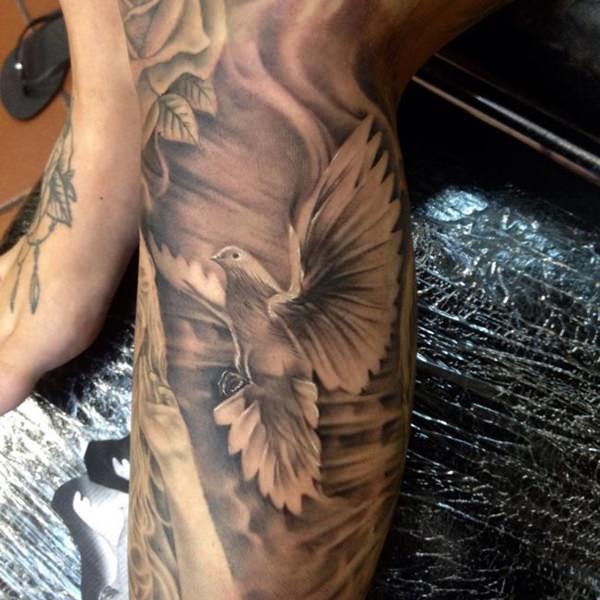 Dove tattoo design, idea 55