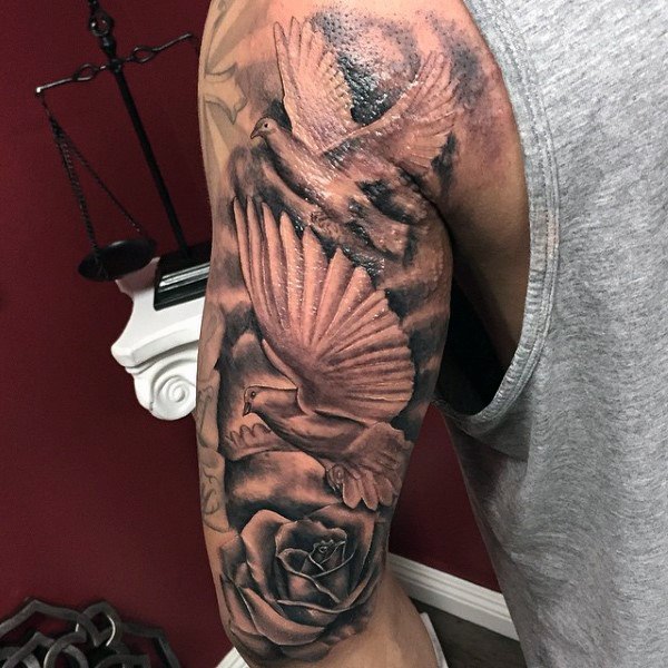 Dove tattoo design, idea 4