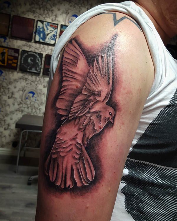 Dove tattoo design, idea 7