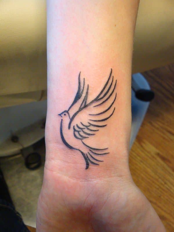 Dove tattoo design, idea 8