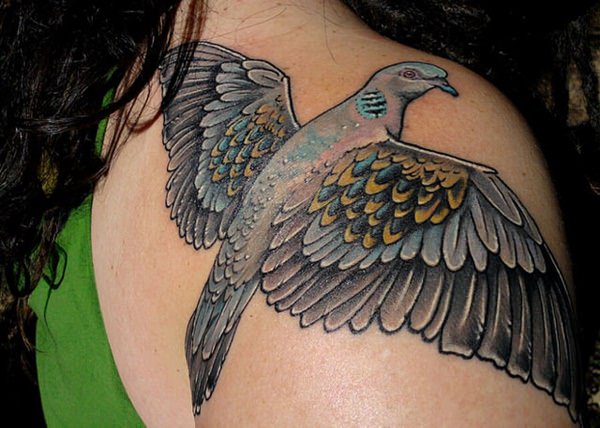 Dove tattoo design, idea 11