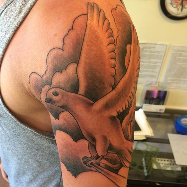 Dove tattoo design, idea 59