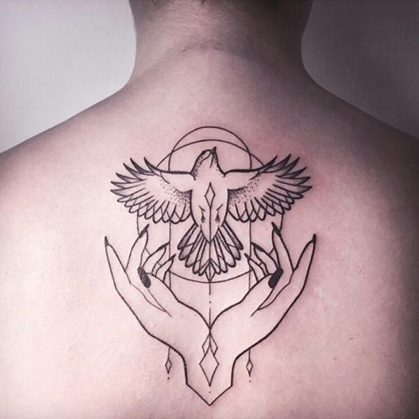 Dove tattoo design, idea 26
