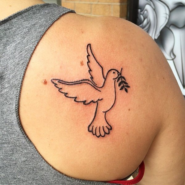 Dove tattoo design, idea 30