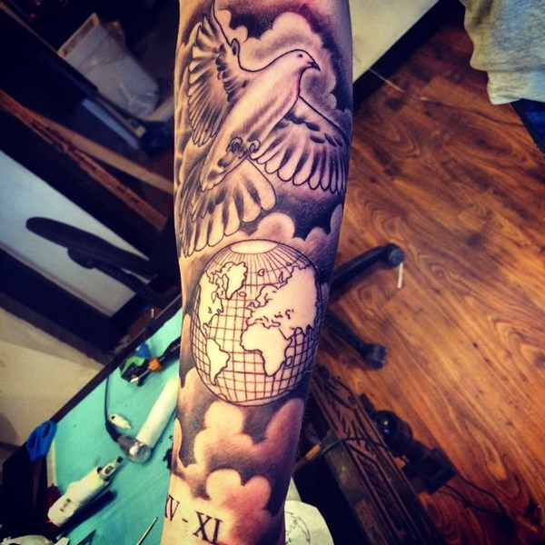 Dove tattoo design, idea 60