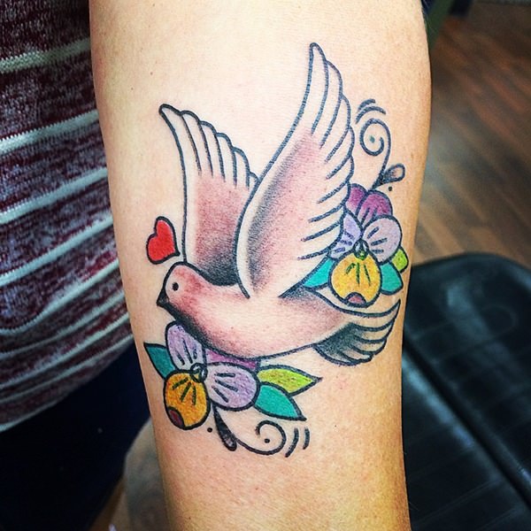 Dove tattoo design, idea 34
