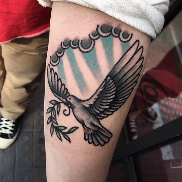 Dove tattoo design, idea 37