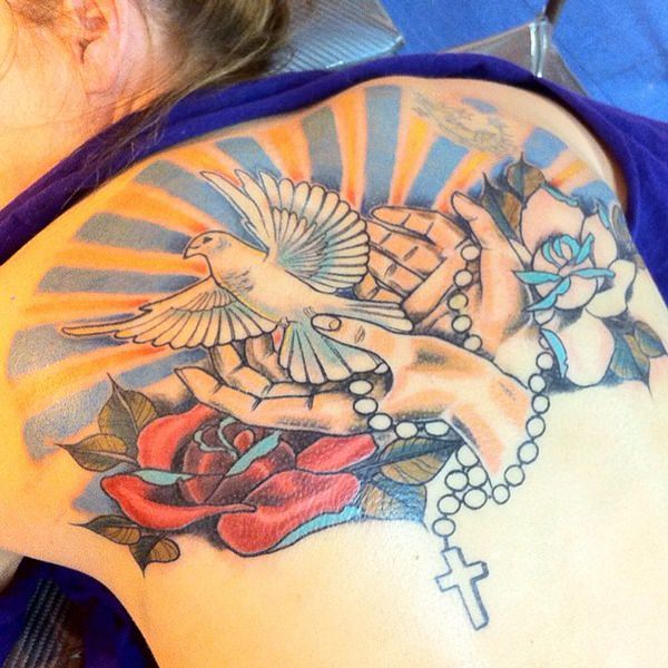 Dove tattoo design, idea 38