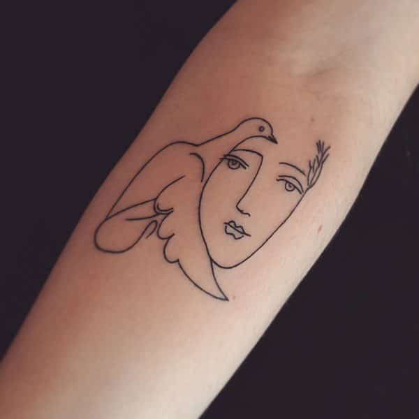 Dove tattoo design, idea 41