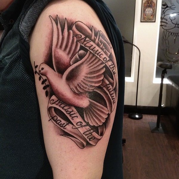 Dove tattoo design, idea 42