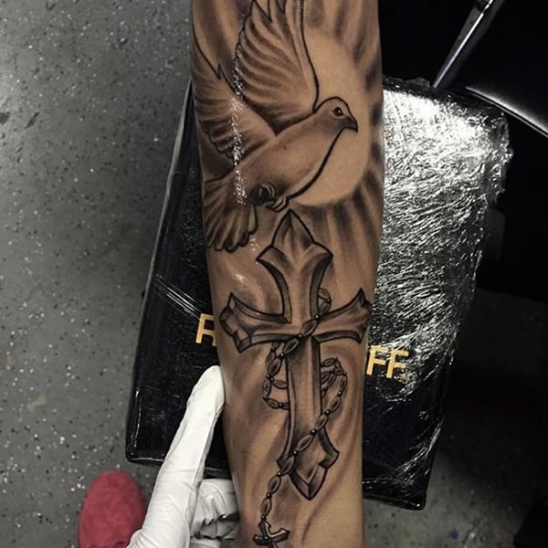 Dove tattoo design, idea 46