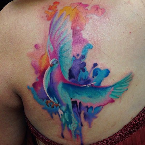 Dove tattoo design, idea 48