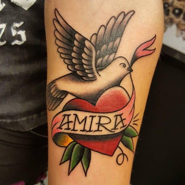 Dove tattoo design, idea 51
