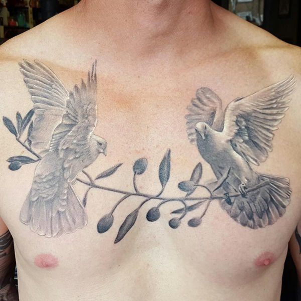 Dove tattoo design, idea 52