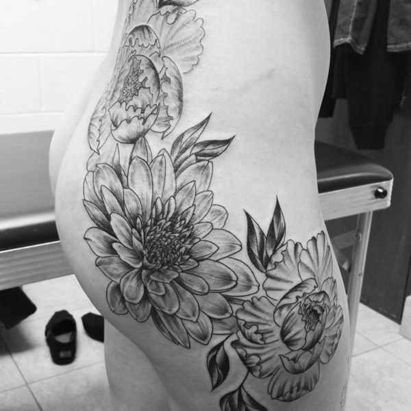 Hip tattoos design, idea 5