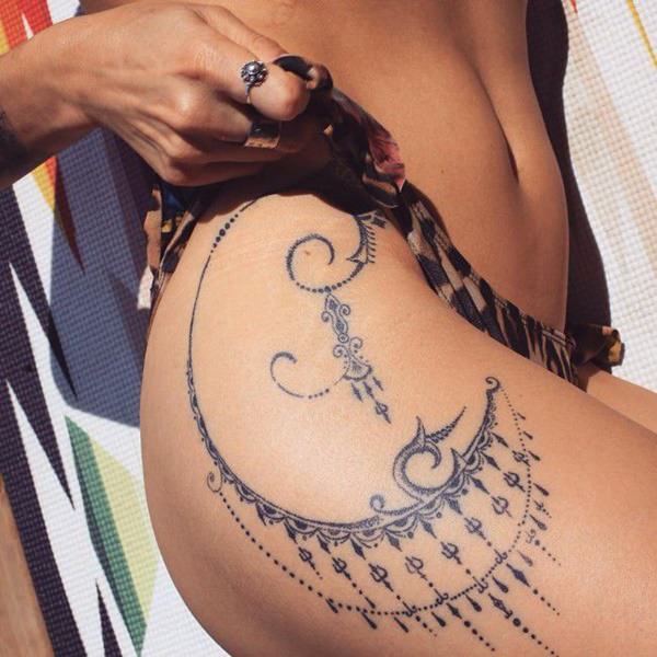 Hip tattoos design, idea 6