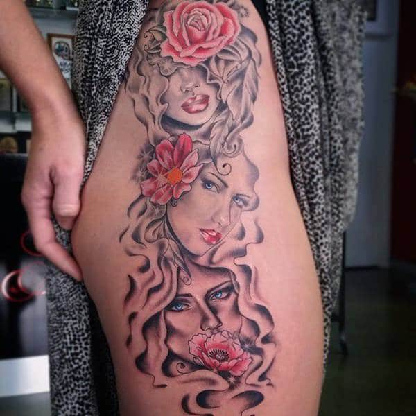Hip tattoos design, idea 8