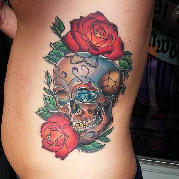Rib cage tattoo design, idea 49
