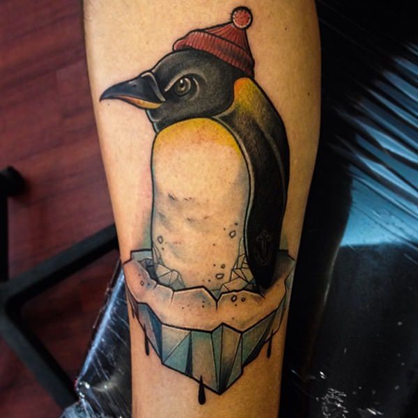 Penguin tattoos design, idea 2