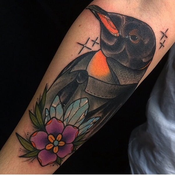 Penguin tattoos design, idea 13