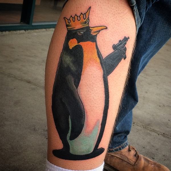Penguin tattoos design, idea 14