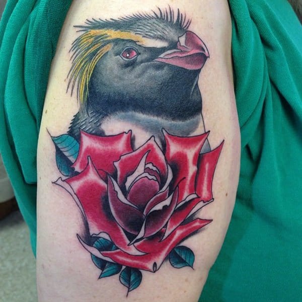 Penguin tattoos design, idea 17
