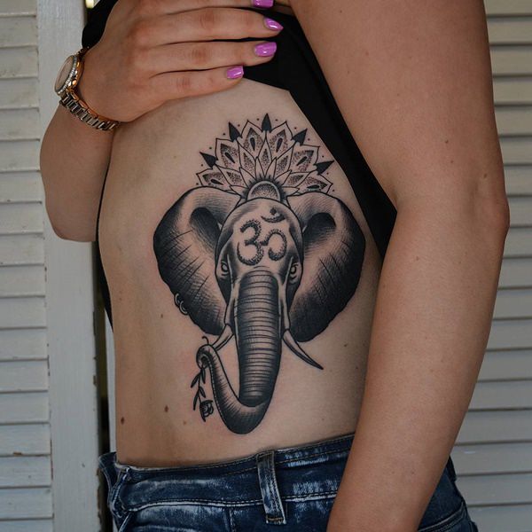 Rib cage tattoo design, idea 55