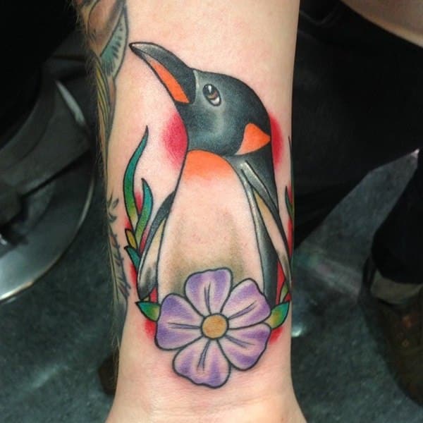 Penguin tattoos design, idea 19