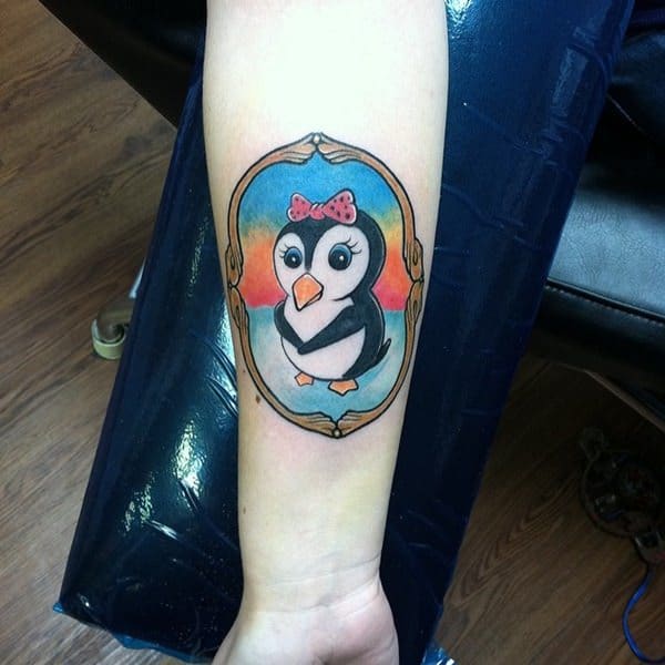 Penguin tattoos design, idea 20