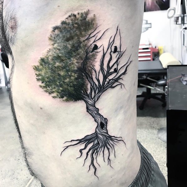 Rib cage tattoo design, idea 59