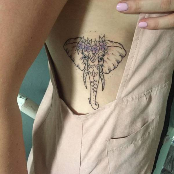 Rib cage tattoo design, idea 60