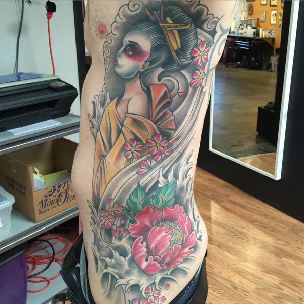 Rib cage tattoo design, idea 41