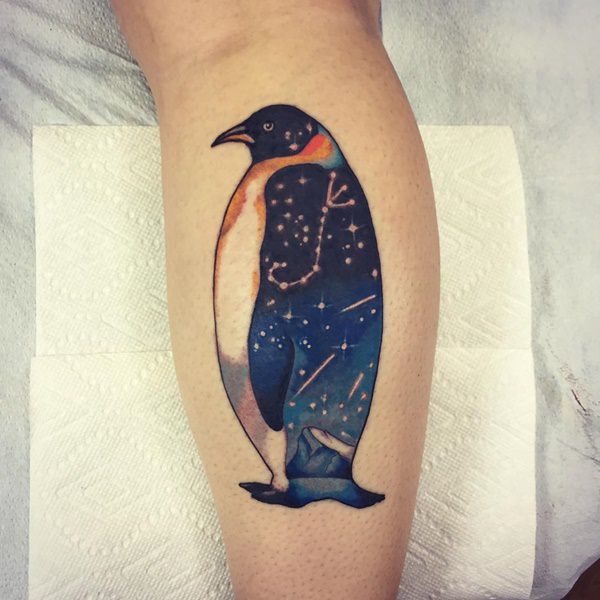 Penguin tattoos design, idea 23