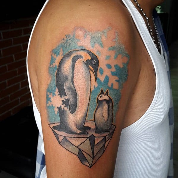Penguin tattoos design, idea 24
