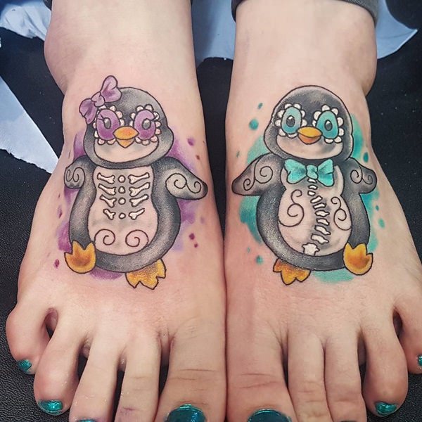 Penguin tattoos design, idea 26