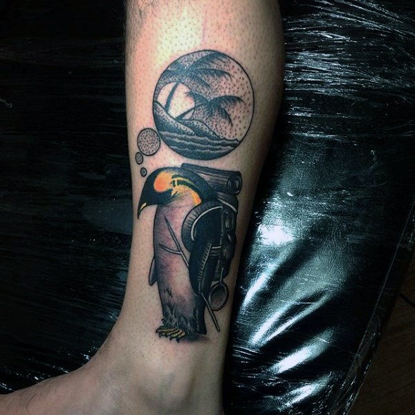 Penguin tattoos design, idea 27