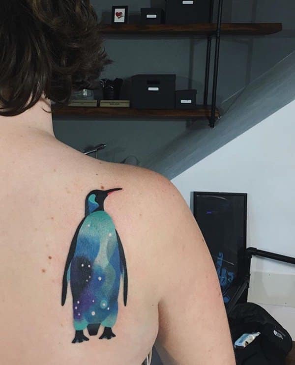 Penguin tattoos design, idea 32