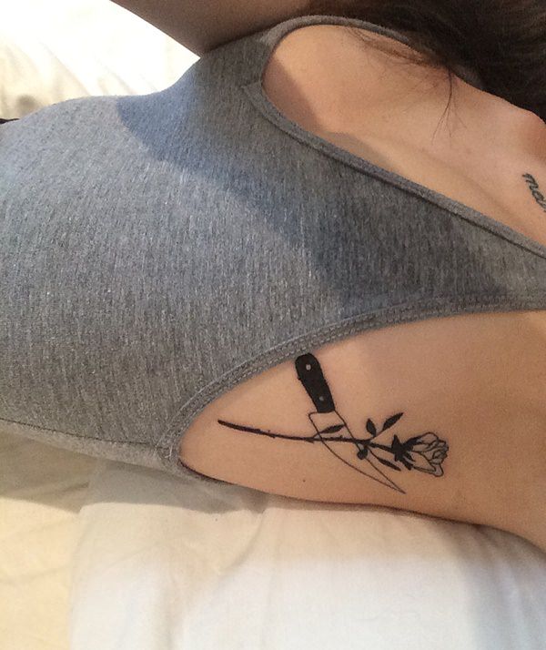 Rib cage tattoo design, idea 72
