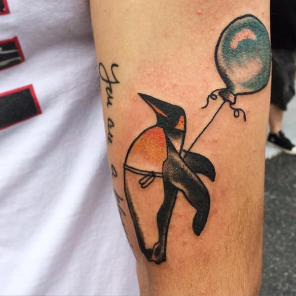 Penguin tattoos design, idea 41