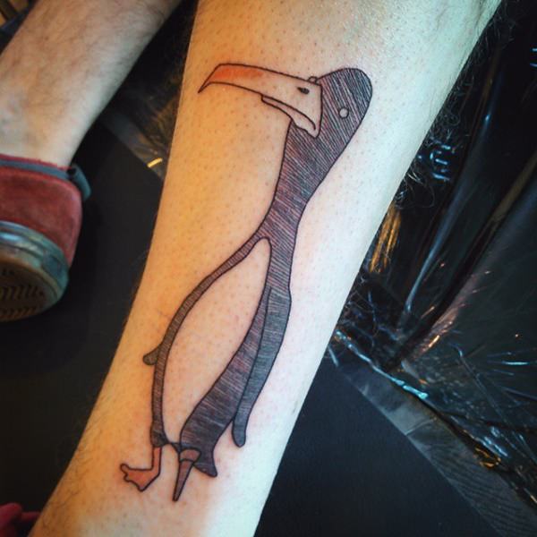 Penguin tattoos design, idea 5