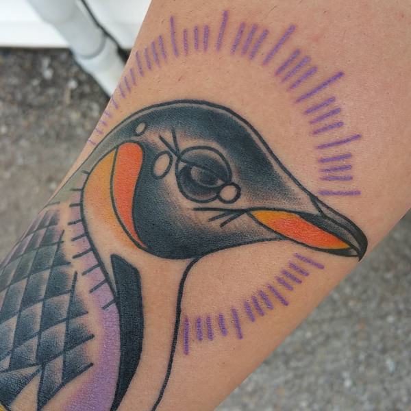 Penguin tattoos design, idea 42