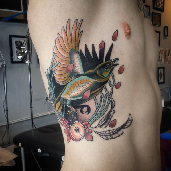 Rib cage tattoo design, idea 44