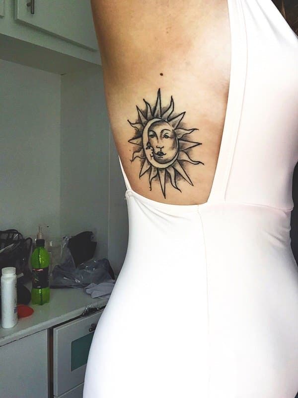 Rib cage tattoo design, idea 24