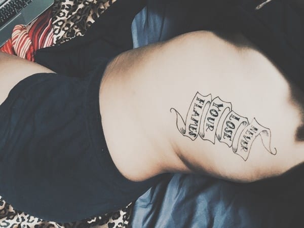 Rib cage tattoo design, idea 25