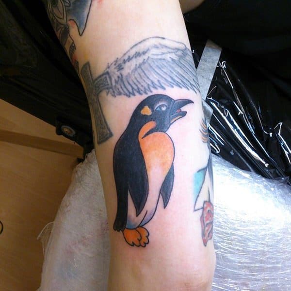 Penguin tattoos design, idea 8
