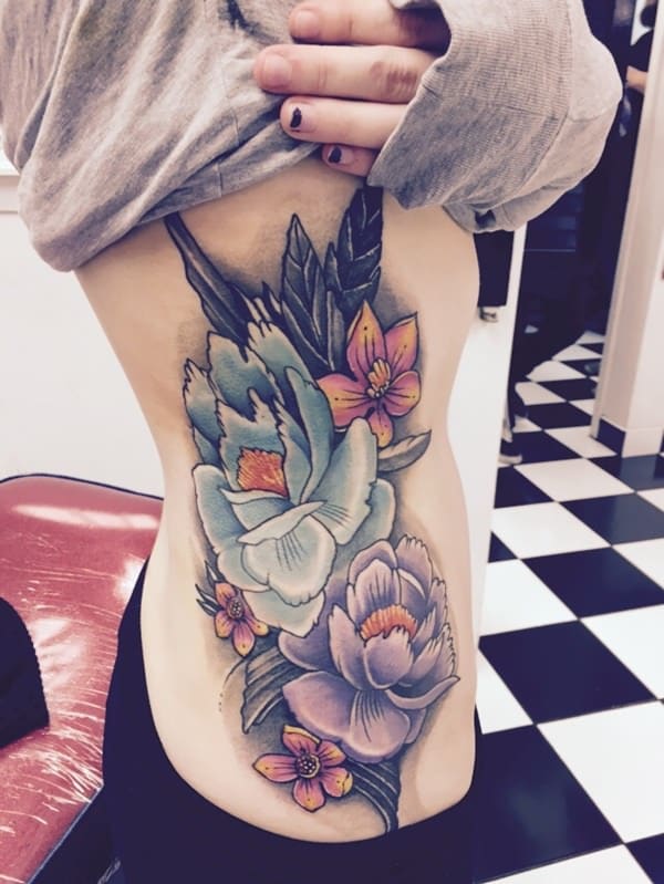 Rib cage tattoo design, idea 30