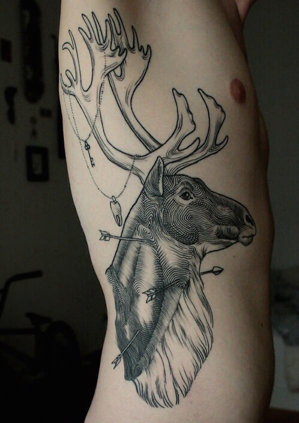 Rib cage tattoo design, idea 36