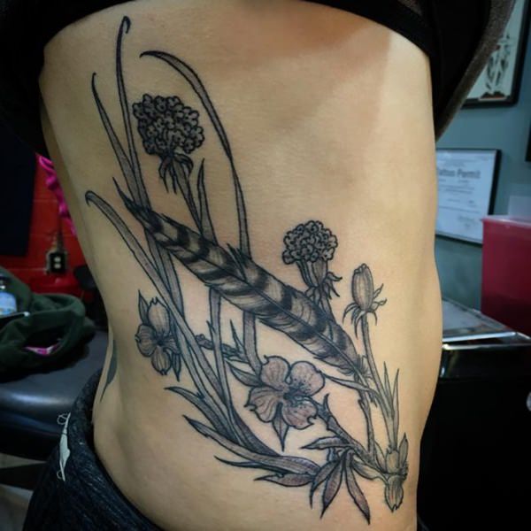 Rib cage tattoo design, idea 38